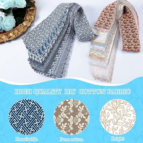 80 PCS Cotton Fabric Roll Up Strips حزمة 2.55 بوصة لحزم خياطة اللحف لفة بريئة لخياطة خياطة خياطة لحفلة عيد الشكر عيد الميلاد DIY Make Barse Making (نمط الأزهار) in Kuwait
