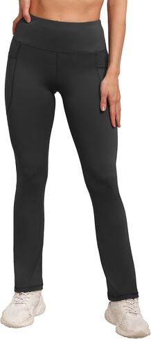 Women's Yoga Pants Flare Leggings High Waist Tummy Stretchy Pant with Pockets for Yoga, Gym, Daily in Saudi Arabia