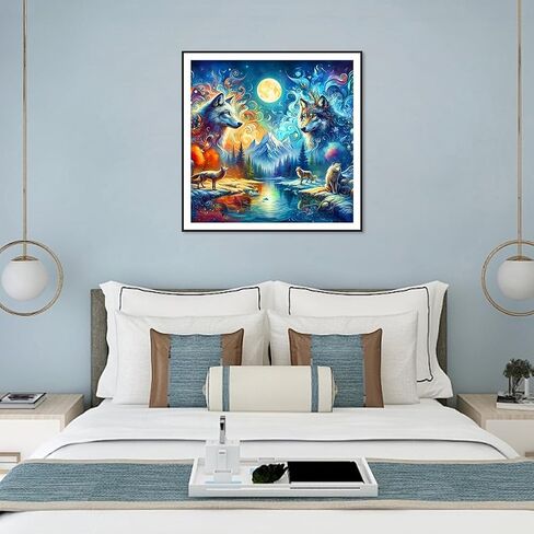 FHBUBPUP Dog Diamond Painting Kits for Adults, Kissing Dog Diamond Art Kits for Beginners, 5D DIY Full Drill Round Flower Gem Art, Paint with Diamond Beads Craft Home Wall Decor 12x12 inch in Kuwait