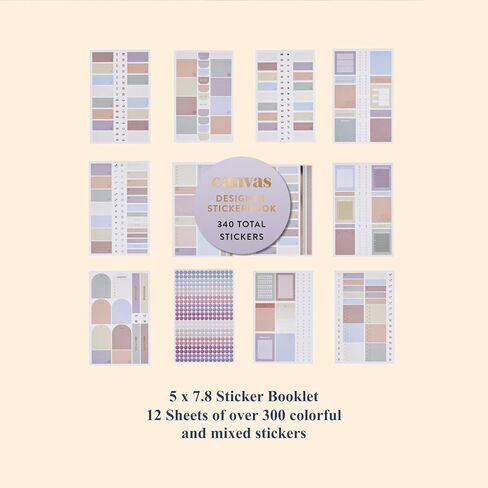 Erin Condren Functional Sticker Book Fan, 24 Sheets of Colorful Stickers - Student in Kuwait