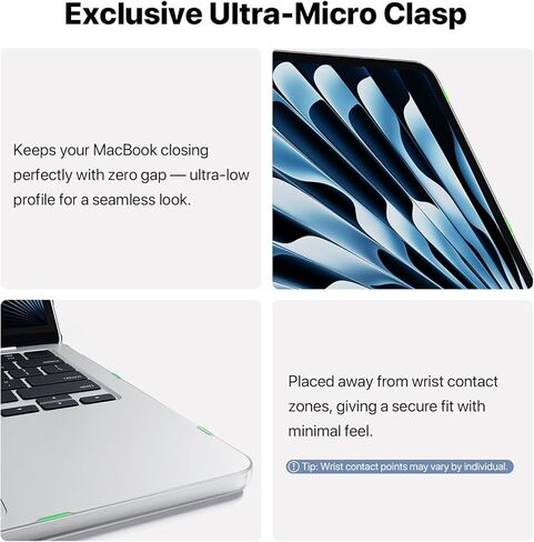 for MacBook Air 13.6 inch Case M3 M2 2024-2022 [Luxe Chroma, Dazzle Boldly] [Outshine Bare Beauty] Protective Hard Shell Cover for MacBook Air 13 inch Case Model A3113 A2681 - Graphite Gray in Kuwait