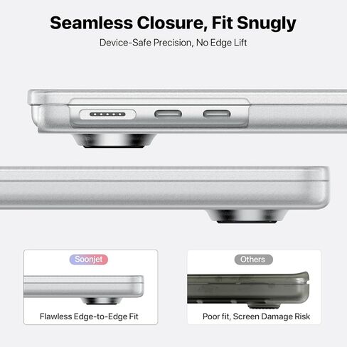 for MacBook Air 13.6 inch Case M3 M2 2024-2022 [Luxe Chroma, Dazzle Boldly] [Outshine Bare Beauty] Protective Hard Shell Cover for MacBook Air 13 inch Case Model A3113 A2681 - Graphite Gray in Kuwait