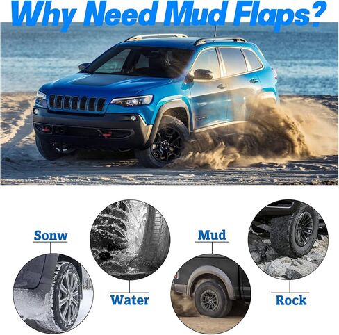 BDFHYK MUD DILAPS SPLASH GRADS MUDGURANS MUDFLAPS متوافقة مع FORD F250 F350 F450 F550 Super Duty بدون Fender Flares (1999-2010) ، الجانب الأمامي والخلفي 4pcs in Kuwait