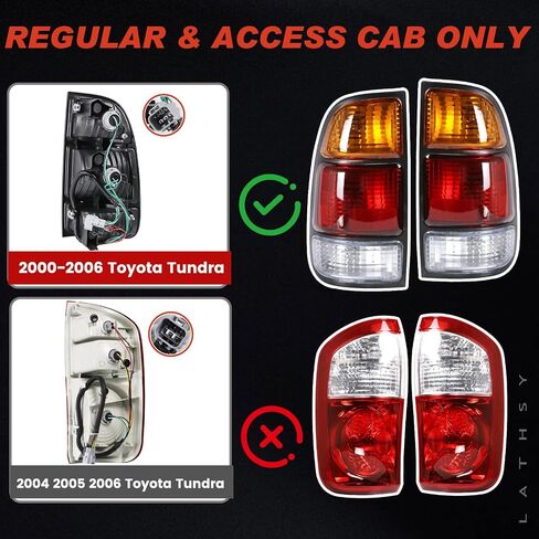 Tail Light Assembly Compatible With 2000 2001 2002 2003 2004 2005 2006 Toyota Tundra Driver and Passsenger Side Taillights Replace 81550-0C010 81560-0C010 in Saudi Arabia