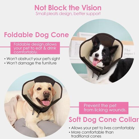 AOFITEE Large Dog Cone Adjustable Dog Cone to Stop Licking, Blue XL in Saudi Arabia