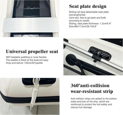 7.5 قدم قارب قابل للنفخ ، طوفان محمول 2-3 شخص ، لوح مقعد الألومنيوم و 4 أرضية من الألومنيوم ، 3 أنابيب الهواء المستقلة ، 14 بوصة تعويم كبير. in Kuwait