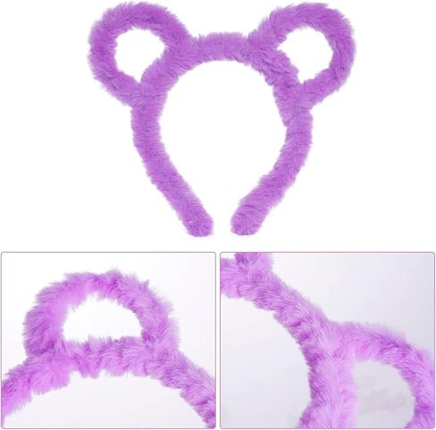 Yolyoo 3pcs Chipmunk Ears Headband Mouse Ears Headband Fuzzy Mouse Headband Cosplay Animal Halloween Christmas Costume in Saudi Arabia