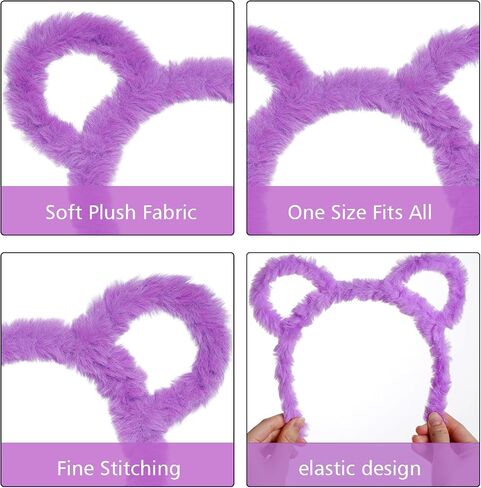 Yolyoo 3pcs Chipmunk Ears Headband Mouse Ears Headband Fuzzy Mouse Headband Cosplay Animal Halloween Christmas Costume in Saudi Arabia