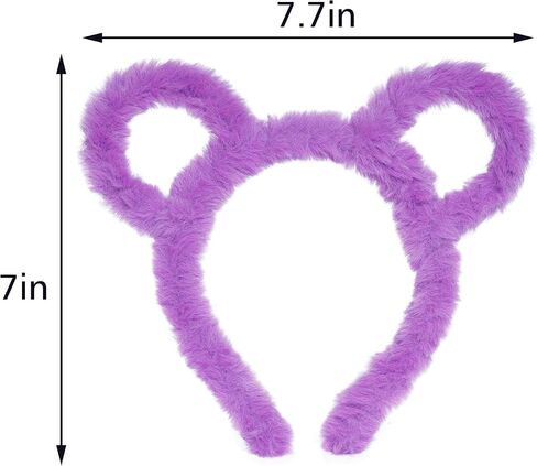 Yolyoo 3pcs Chipmunk Ears Headband Mouse Ears Headband Fuzzy Mouse Headband Cosplay Animal Halloween Christmas Costume in Saudi Arabia