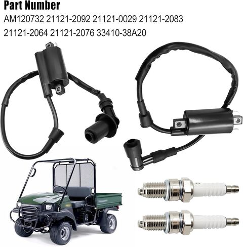 AM120732 2 set Ignition Coil Compatible with Kaws-ki Mule 2510 3010 4000 4010 KAF 620 650 FD620D FD611V FD661D FD440V FD501D Replace 21121-2083 21121-2064 21121-2076 21121-2092 21121-0029 in Saudi Arabia