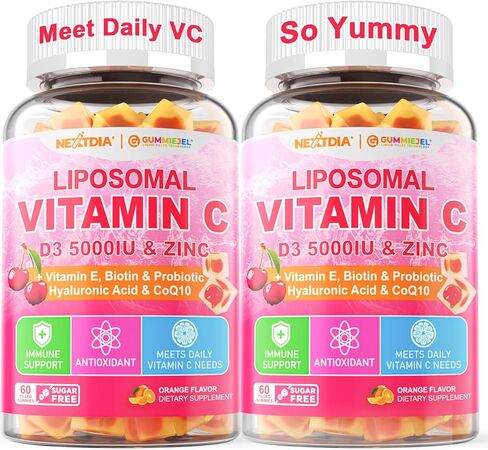 Vitamin C D3 5000IU Zinc Gummies Tailored for Women, Elderberry, Echinacea for Immune, Folate, Hyaluronic Acid, Copper, Vit E for Beauty, CoQ10 for Energy, Overall Health, Sugar Free,Chewable, Natural in Saudi Arabia