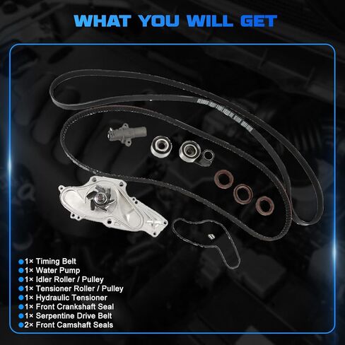 TCKWP315 Timing Belt Kit with Water Pump & Tensioner FITS FOR 2001-2006 Santa Fe, 1999-2001 Sonata, 2003-2008 Tiburon, 2005-2009 Tucson, FOR 2005-2010 Sportage, 2001 Optima, 2002-2006 Optima, 2.5 2.7 in Saudi Arabia