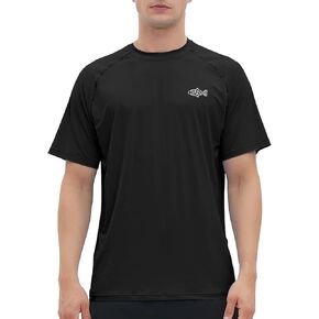 Riverruns Men's Swim Shirt Rash Guard Short Sleeve UPF 50+ UV Sun Protection Quick Dry Fishing Beach Water T-Shirt #1030 in Kuwait