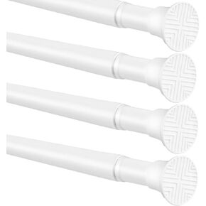 2 حزمة قضبان الستار الينبخ الأسود من 23-46 بوصة قابلة للتعديل قابلة للتعديل قضبان الستار المحملة لا حفر مناسبة لأبواب قضبان التوتر القصيرة الصغيرة والنوافذ والخزانة in Kuwait