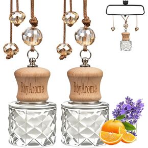 معطر هواء السيارة المعلقة ، 2 عبوة طويلة الأمد للسيارات تصل إلى 30-45 يومًا ، وموزع الزيت العطور الطبيعية للمكتب المنزلي - Mahogany Coconut in Kuwait