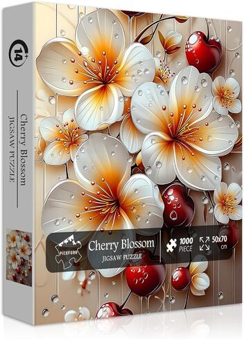 Flower Puzzles for Adults 1000 Pieces, Floral Art Jigsaw Puzzle, Colorful Spring Garden Puzzles, Nature Challenging Puzzles for Adults in Saudi Arabia
