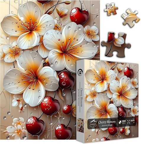 Flower Puzzles for Adults 1000 Pieces, Floral Art Jigsaw Puzzle, Colorful Spring Garden Puzzles, Nature Challenging Puzzles for Adults in Saudi Arabia