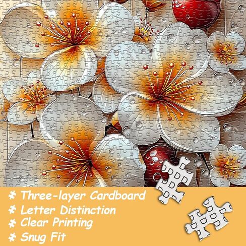 Flower Puzzles for Adults 1000 Pieces, Floral Art Jigsaw Puzzle, Colorful Spring Garden Puzzles, Nature Challenging Puzzles for Adults in Saudi Arabia