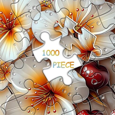 Flower Puzzles for Adults 1000 Pieces, Floral Art Jigsaw Puzzle, Colorful Spring Garden Puzzles, Nature Challenging Puzzles for Adults in Saudi Arabia