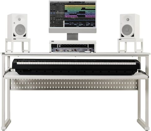Music Studio Desk with Keyboard Tray, for Full 88 Keys and 61 Keys (Music Producer Desk) (88 Keys, Black)(Cable Tray & Speaker Stands Sold Separately) in Kuwait