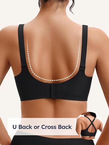 Wireless Bras for Women No Underwire, Seamless Comfortable Bralettes, Wavy V Neck, Padded T-Shirt Bra in Kuwait