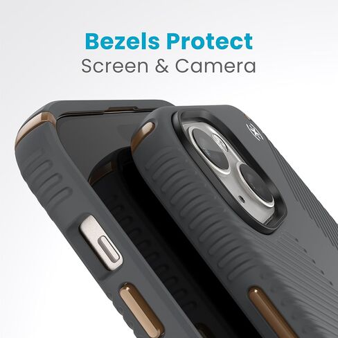 Speck Black iPhone 16 Pro Max Case MagSafe and ClickLock - Slim Phone Case iPhone 16 Pro Max - iPhone 16 Pro Max Phone Case - Presidio 2 Grip - Black/Slate in Saudi Arabia