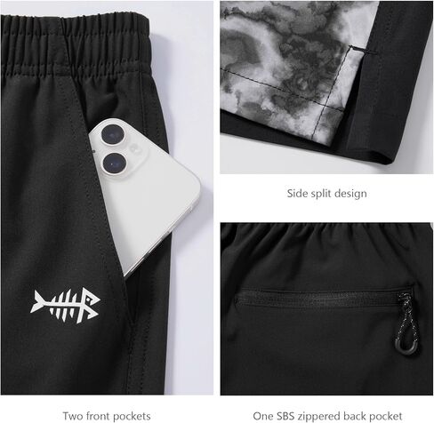 BASSDASH Men’s 7" Fishing Shorts UPF 50+ Lightweight Water Resistant Quick Dry for Hiking with Zipper Pocket FP06M in Saudi Arabia