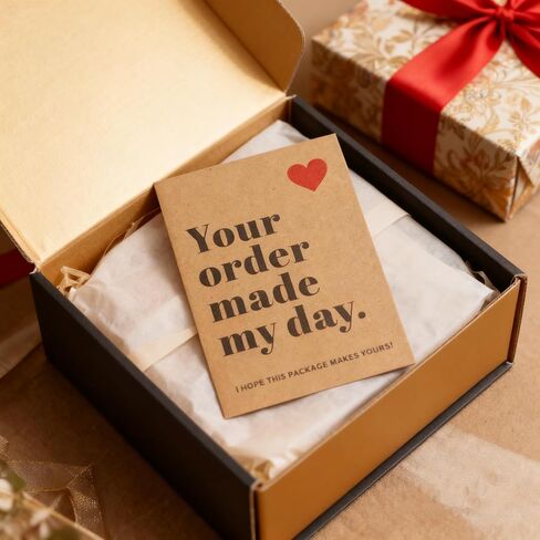 120Pcs Thank You Cards for Small Business, 3.9 x 2.7 Inches / 10 x 7 cm Bulk Customer Appreciation Cards for Small Business Packaging Supplies in Kuwait