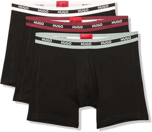 HUGO Men's 3 Pack Stretch Cotton Hipster Boxer Briefs in Kuwait