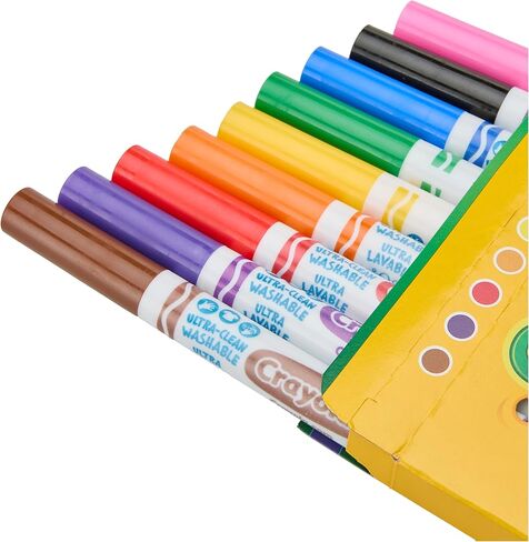 Crayola Ultraclean Broadline Classic Color Max Washable Markers (10 Count), (Pack of 4) in Kuwait