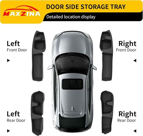 Door Side Storage Tray Compatible with 2023-2025 Honda CRV Side Door Storage Box Organizer Car Side Phone Pocket TPE Front & Rear 4PCS for 2024 CR-V Accessories in Saudi Arabia