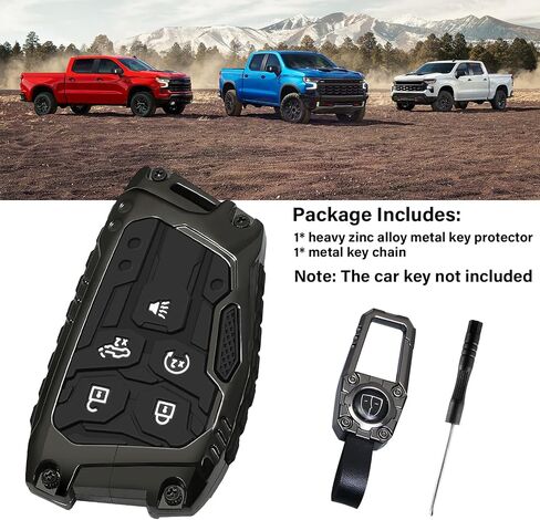 Heavy Zinc Alloy Key Fob Cover for Ford Maverick Explorer Mustang Fusion Escape Edge Expedition F150 F250 F350 F450 F550, Metal Key Case Protector Keychain for F150 Accessories 3/4/5 Buttons in Saudi Arabia