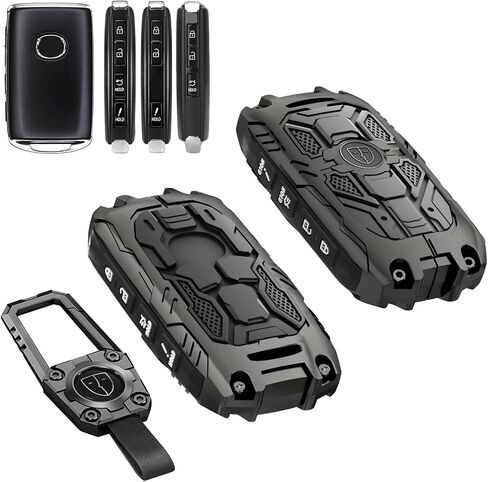 Heavy Zinc Alloy Key Fob Cover for Ford Maverick Explorer Mustang Fusion Escape Edge Expedition F150 F250 F350 F450 F550, Metal Key Case Protector Keychain for F150 Accessories 3/4/5 Buttons in Saudi Arabia