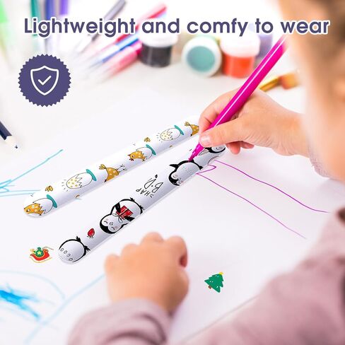 HyDren 24 Pcs Sublimation Slap Bracelets Blanks Bulk Items White Party Slap Bracelets Wristbands Snap Wrist Bands Bulk for DIY Crafts Easter Party Favors Exchanging Gifts in Kuwait