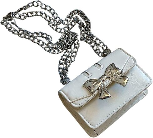 Women's Bow Knot Chain Cross Body Handbag Flap Mini Squared Shoulder Bags in Saudi Arabia