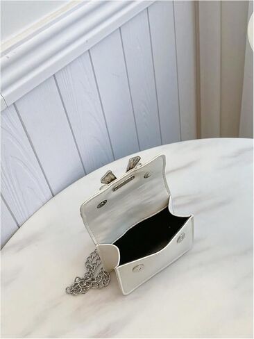Women's Bow Knot Chain Cross Body Handbag Flap Mini Squared Shoulder Bags in Saudi Arabia