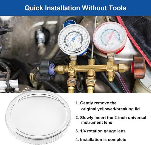 2-1/2" Pressure Gauge Replacement Cover, Clear Plastic Gauges Lens Cover 4 pcs in Saudi Arabia