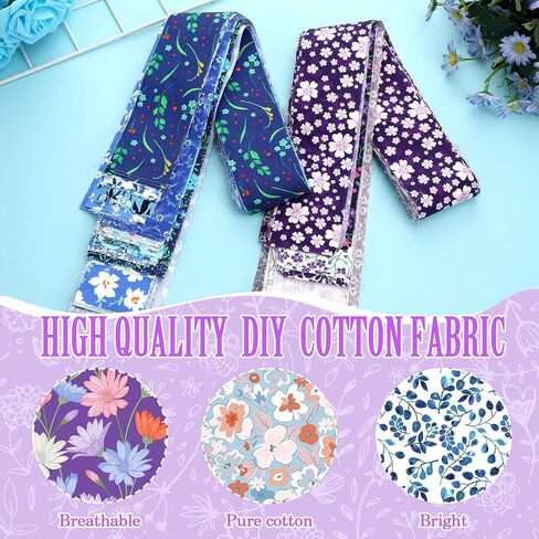 Tatuo 80 Pcs Cotton Fabric Roll up Fabric Strips Bundle 2.55 Quilting Bundles Precut Roll for Quilting Patchwork Sewing for Thanksgiving Fall Christmas DIY Craft Blanket Purse Making (Elegant Style) in Kuwait