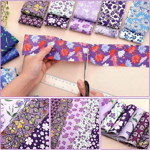 Tatuo 80 Pcs Cotton Fabric Roll up Fabric Strips Bundle 2.55 Quilting Bundles Precut Roll for Quilting Patchwork Sewing for Thanksgiving Fall Christmas DIY Craft Blanket Purse Making (Elegant Style) in Kuwait