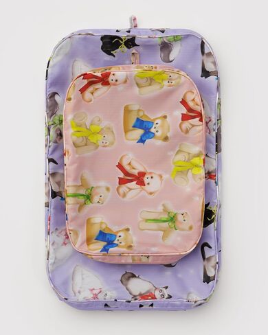 BAGGU Large Packing Cube Set - Mesh Berry Mix in Saudi Arabia