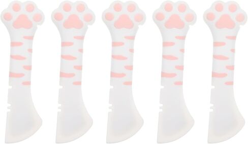 ULTECHNOVO 2pcs Home Accessory Portable Mixing Food Storage Cat Rabbit Dog Can Silicone Small Paw Short Spoon Spatula Opener Tableware Feeder Adorable and Feeding Multi- Functional Cats Wet in Kuwait