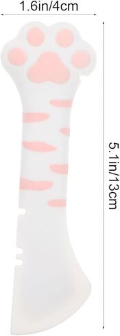 ULTECHNOVO 2pcs Home Accessory Portable Mixing Food Storage Cat Rabbit Dog Can Silicone Small Paw Short Spoon Spatula Opener Tableware Feeder Adorable and Feeding Multi- Functional Cats Wet in Kuwait