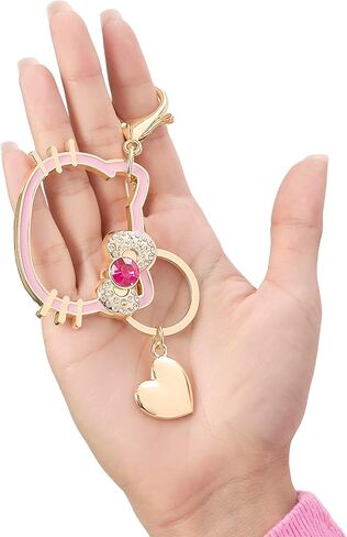 Sanrio Hello Keychain keychain kawaii الترخيص الرسمي ، eac crystal bling sanrio keychain مع مقطع جراد البحر in Saudi Arabia