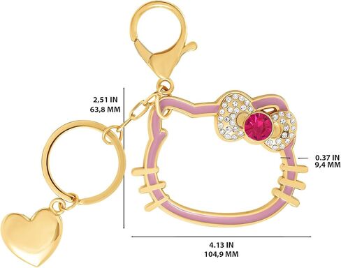 Sanrio Hello Keychain keychain kawaii الترخيص الرسمي ، eac crystal bling sanrio keychain مع مقطع جراد البحر in Saudi Arabia