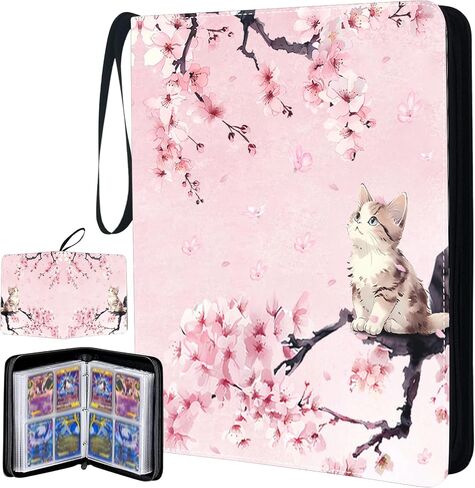 Cute Dragon Trading Card Binder ، Binder Card Card for Boys Girls Teens ، حامل بطاقة تداول قابل للتحصيل مع 400 بطاقة للتخزين ، Binder Zipper Binder Pu Health in Saudi Arabia