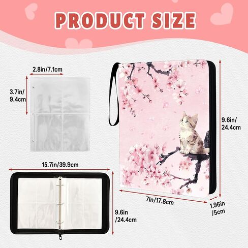Cute Dragon Trading Card Binder ، Binder Card Card for Boys Girls Teens ، حامل بطاقة تداول قابل للتحصيل مع 400 بطاقة للتخزين ، Binder Zipper Binder Pu Health in Saudi Arabia