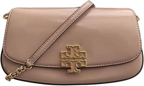Tory Burch 138772 Britten Moose Brown With Gold Hardware Women's Convertible Crossbody Bag in Saudi Arabia