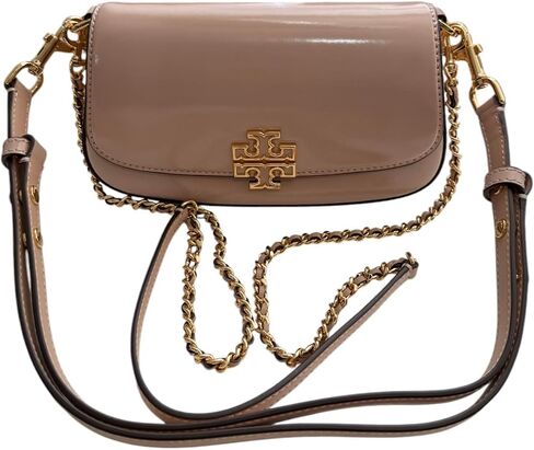 Tory Burch 138772 Britten Moose Brown With Gold Hardware Women's Convertible Crossbody Bag in Saudi Arabia