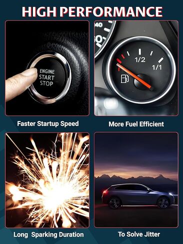 9748HH Spark Plug Wire Set Compatible with 99-06 sliverado sierra Tahoe Yukon, 10mm Spark Plug Wires Set without Heat Sheild (Black) in Kuwait