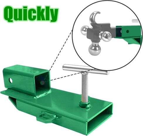 Forklift Trailer Hitch Attachment, 2 Inch Hitch Receiver Pallet Fork Trailer Towing Adapter with Safety Chain,1PC(Black) in Kuwait